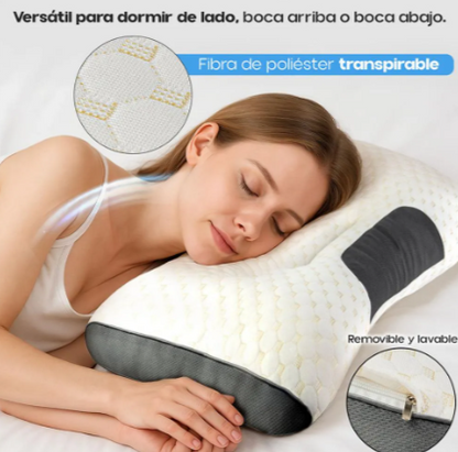 Almohada Cervical Ortopédica Con Soporte Ergonómico Lavable