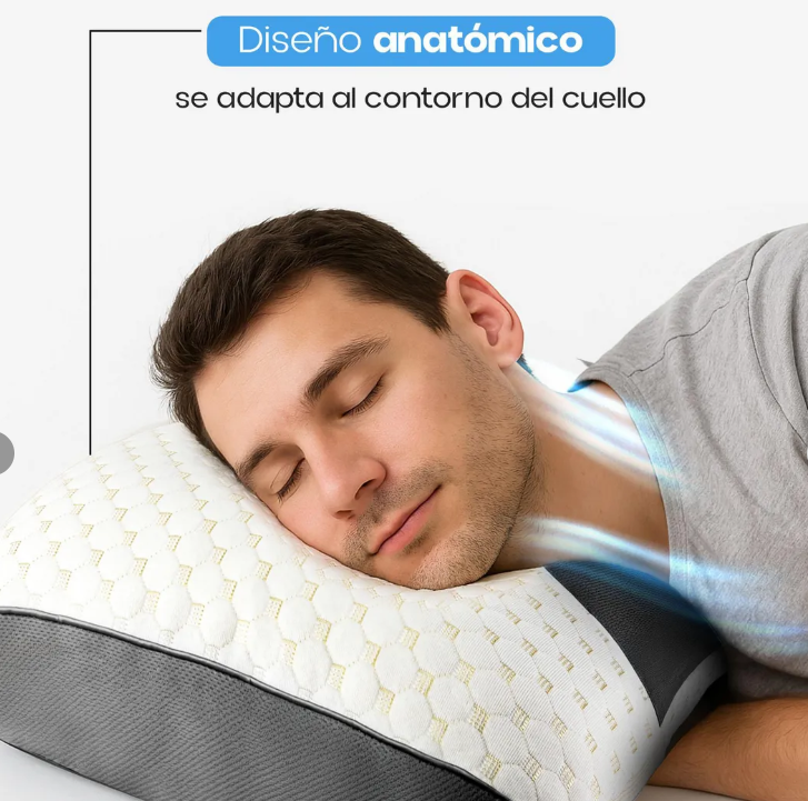 Almohada Cervical Ortopédica Con Soporte Ergonómico Lavable